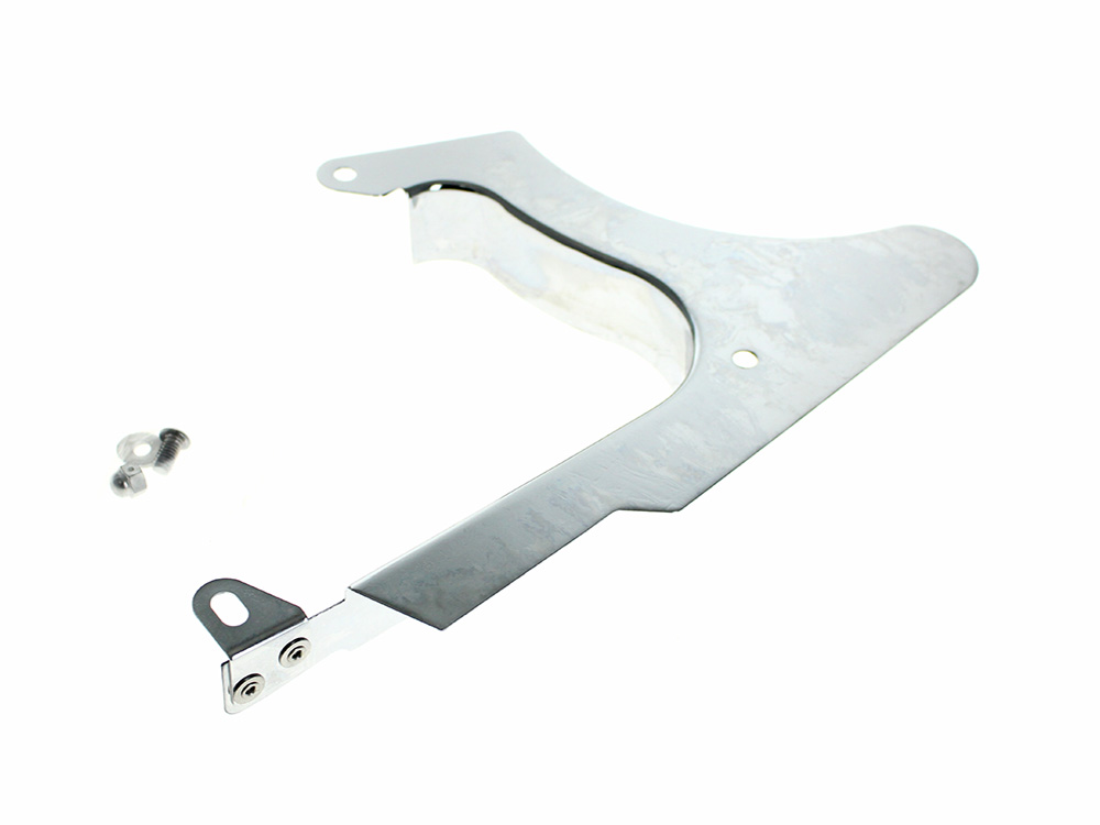 Rollies Speed Shop Lower Belt Guard - Chrome. Fits Softail 2000-2006