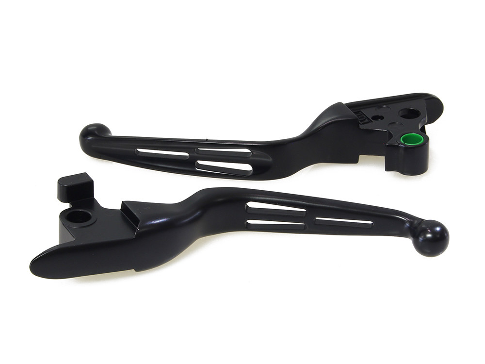 3 Slot Hand Levers - Black. Fits Softail 2018-2024