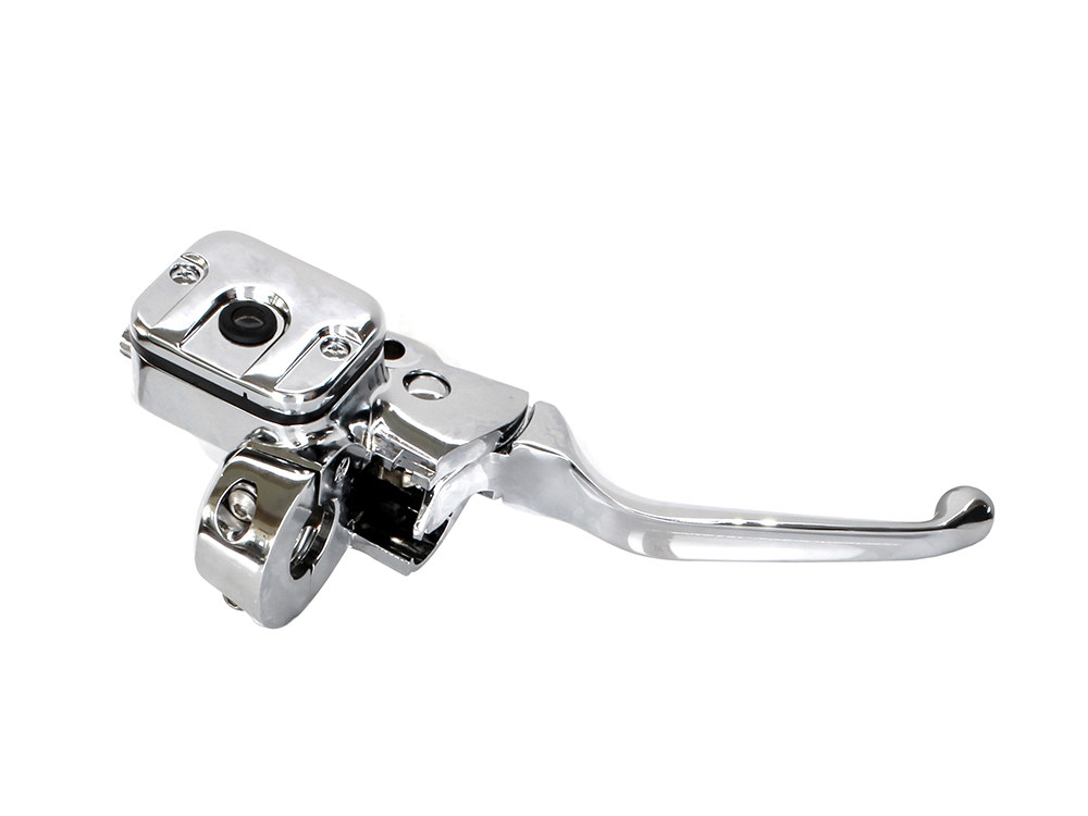Front Brake Master Cylinder – Chrome. Fits Big Twin 1996-2017 & Sportster 1996-2003 Models with Front Single Disc Rotor.