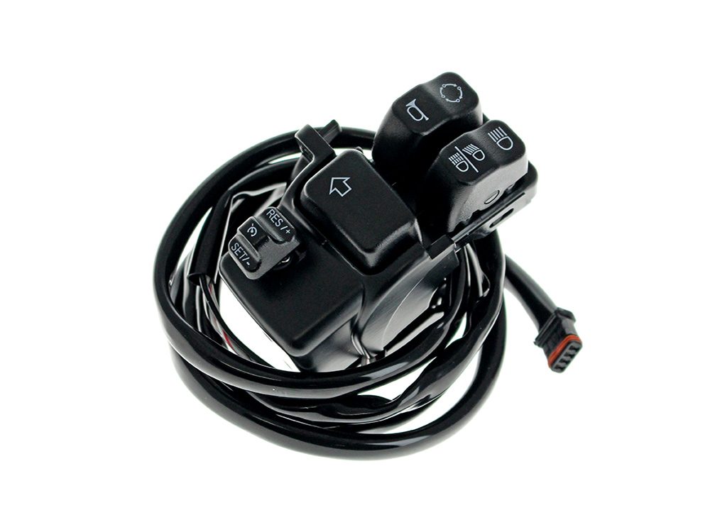 Rollies Speed Shop Cruise Control Kit - Black. Fits Softail 2016-2024
