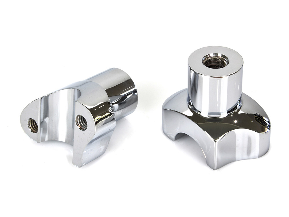 2in. Straight Risers - Chrome. Fits 1in. Handlebar.