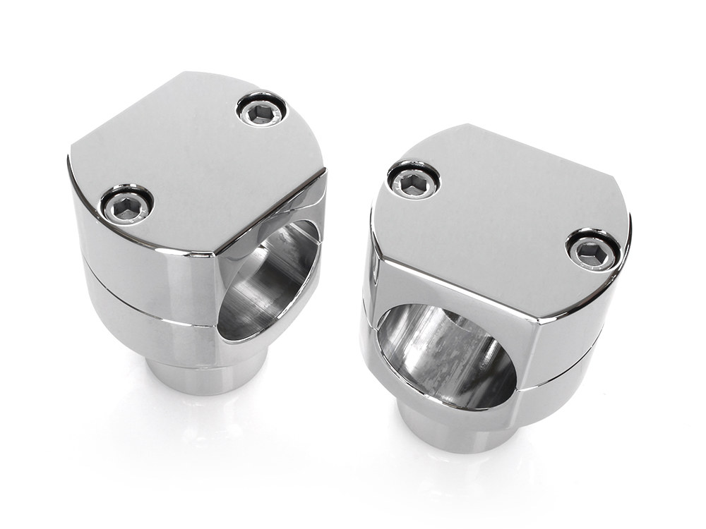 1-1/2in. Tall Billet Risers - Chrome. Fits 1-1/2in. Handlebars.