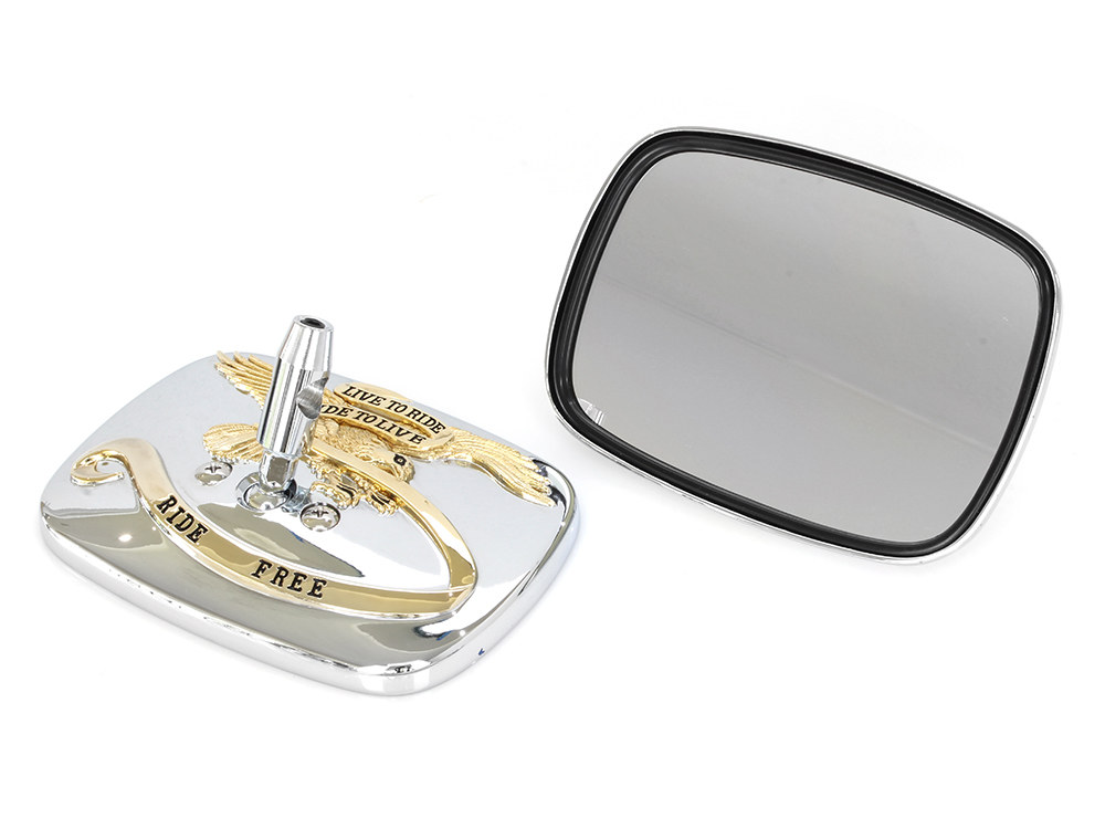 Live to Ride Mirrors – Chrome & Gold.