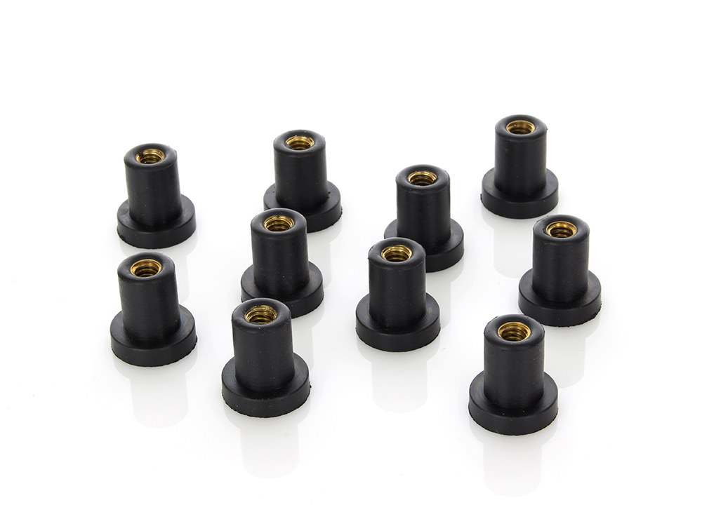 Wellnuts - Pack of 10. Fits FXR Side Cover & Oil Tank & Sportster Side Cover.