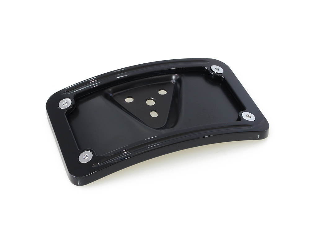 Laydown Curved Number Plate Frame with Mount – Gloss Black