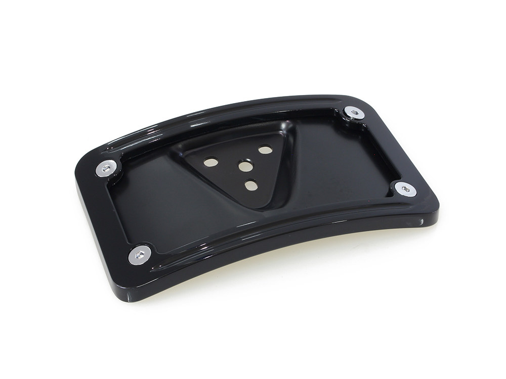 Laydown Curved Number Plate Frame with Mount - Gloss Black