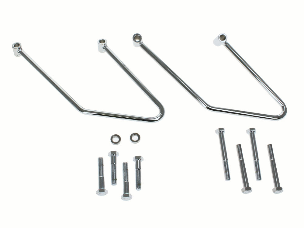 Saddlebag Supports - Chrome. Fits FX Softail 2006-2015 & Fatboy 2007-2017