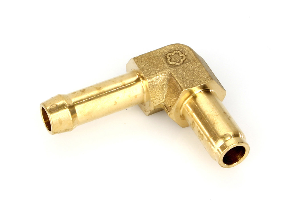 Fuel Inlet - Brass. Fits Big Twin & Sportster 1976-2006 with Keihin & CV Carburettor.