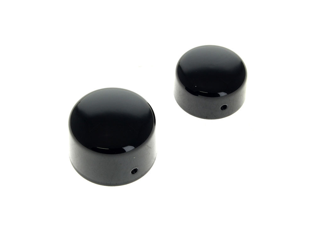 Rear Axle Covers - Gloss Black. Fits Softail & Dyna 2008-2017