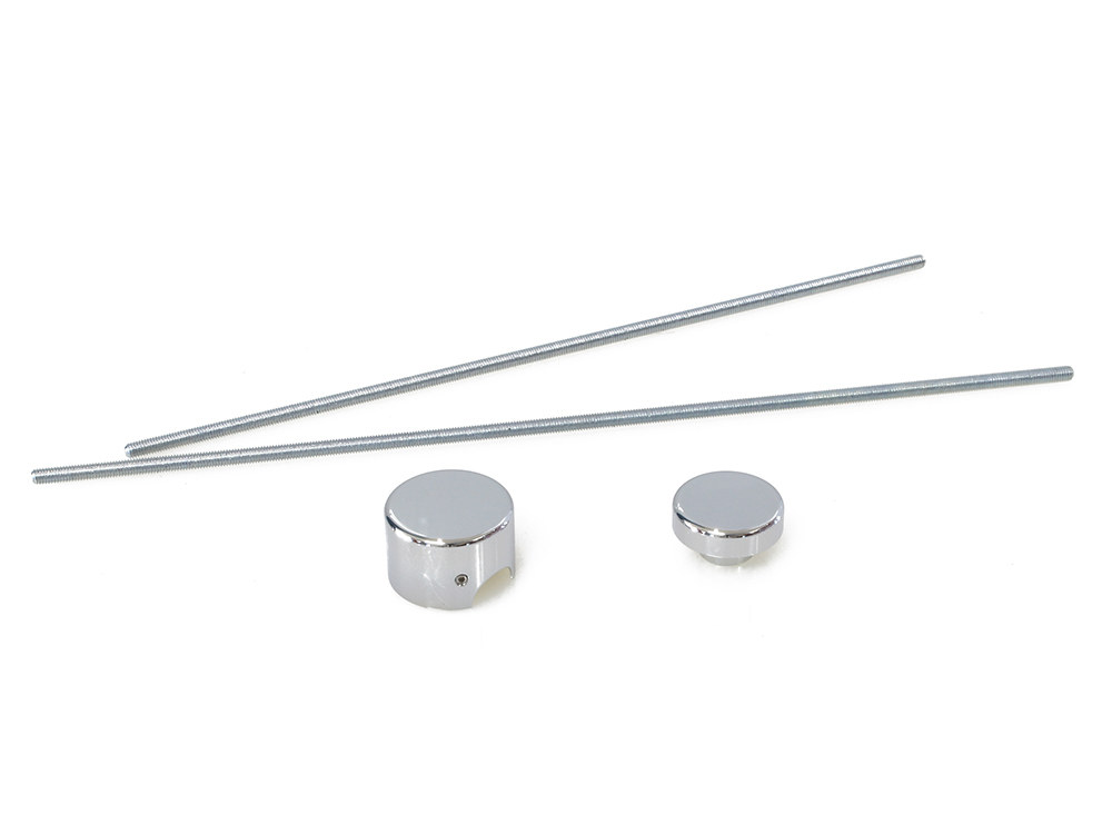 Swingarm Pivot Bolt Covers - Chrome. Fits Softail 2018up.