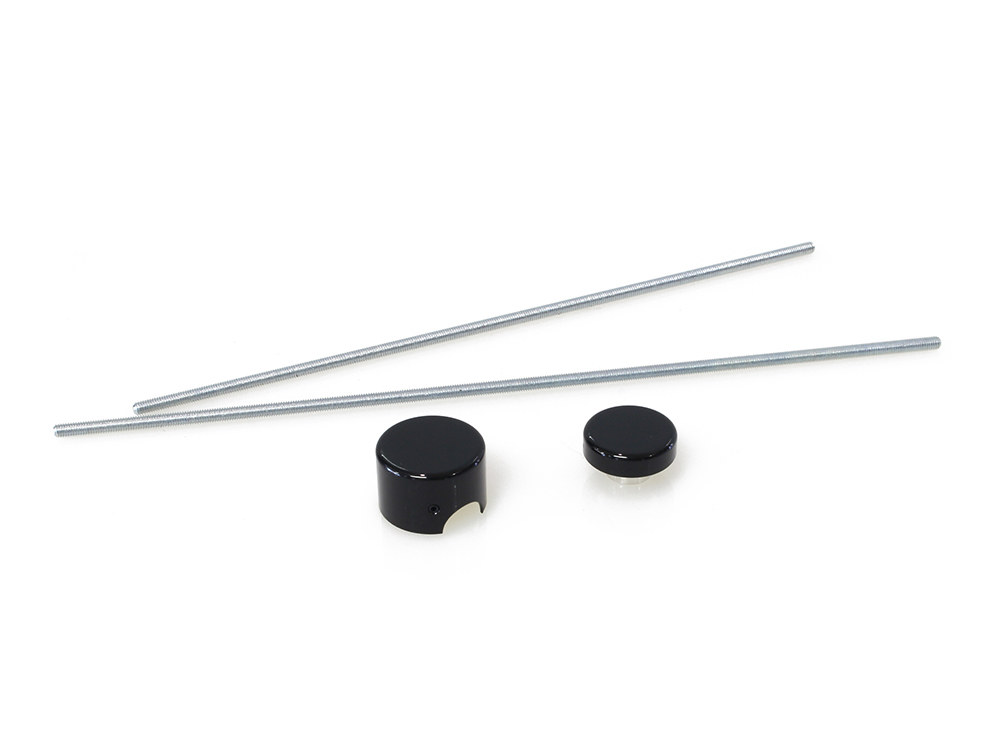 Swingarm Pivot Bolt Covers - Gloss Black. Fits Softail 2018up.