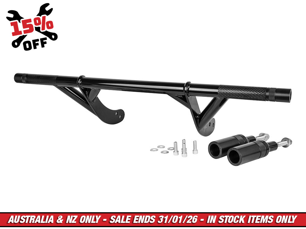 Front & Rear Brawler Crash Bar Kit - Black. Fits Dyna 2006-2017 with Mid-Mount Controls