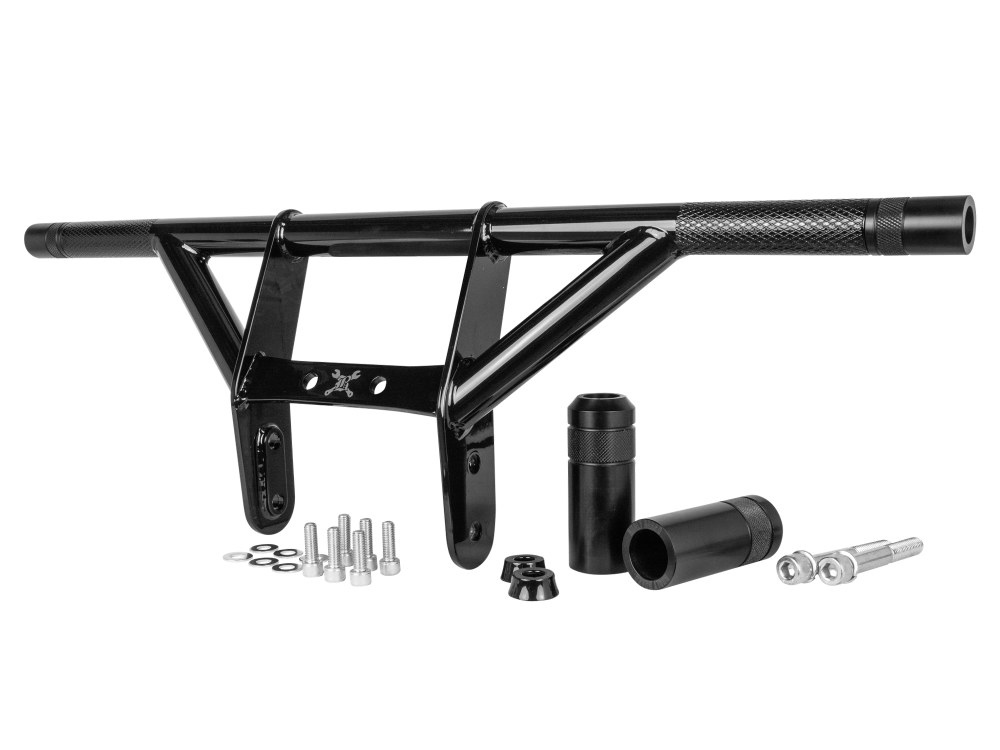 Front & Rear Brawler Crash Bar Kit – Black. Fits Sportster 2004-2021 with Mid-Mount Controls