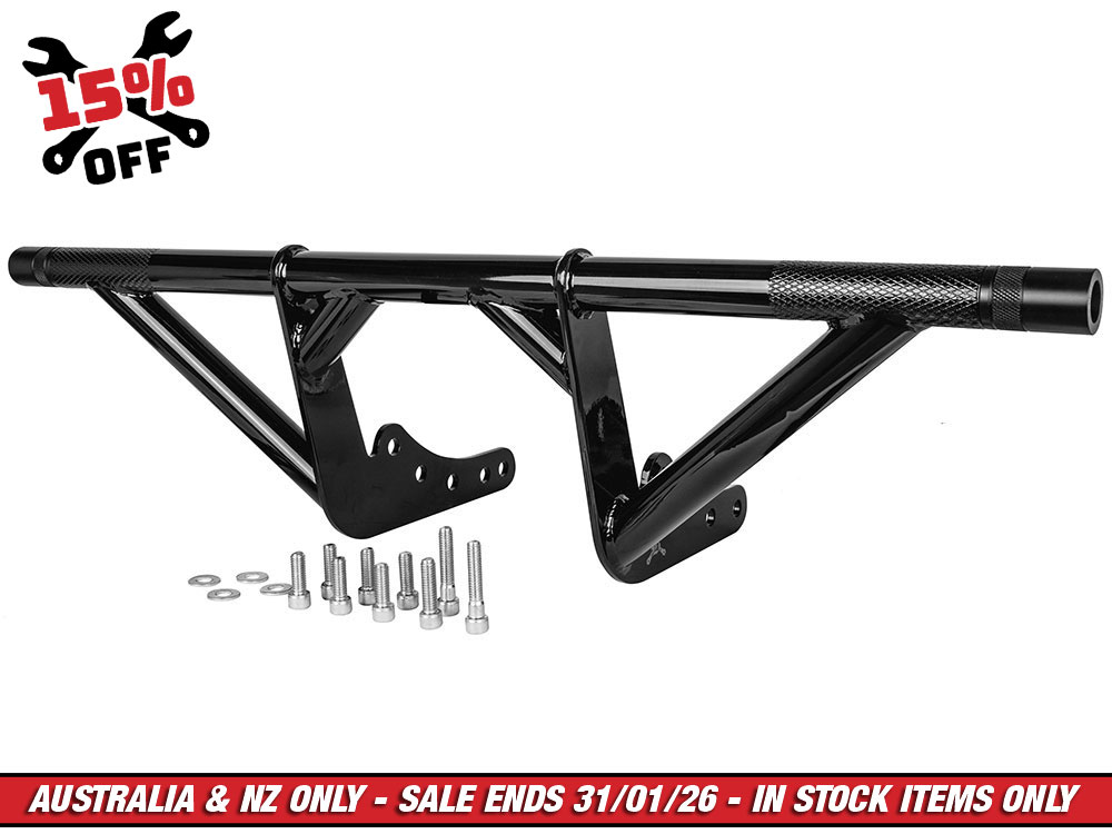 Front Brawler Crash Bar Kit - Black. Fits Softail 2018up