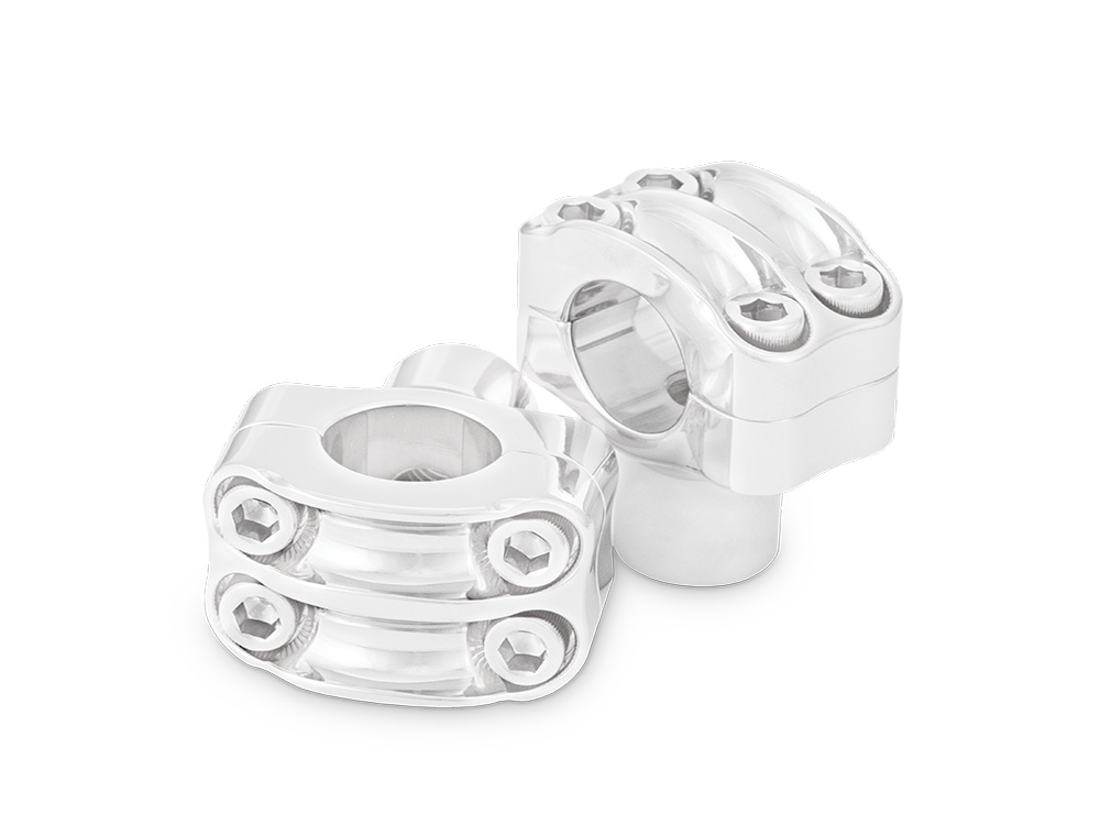 Burly Brand 1-1/2in. Tall Reaper Risers – Chrome. Fits 1in. Handlebar