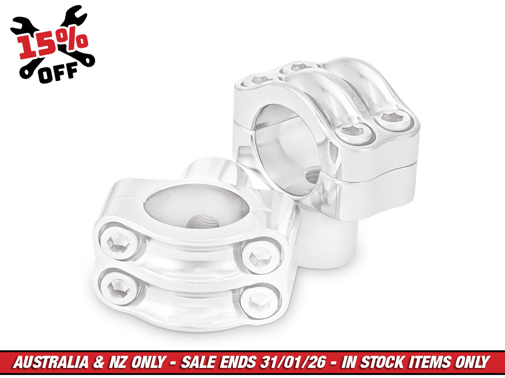 1-1/2in. Tall Reaper Risers - Chrome. Fits 1-1/4in. Handlebar