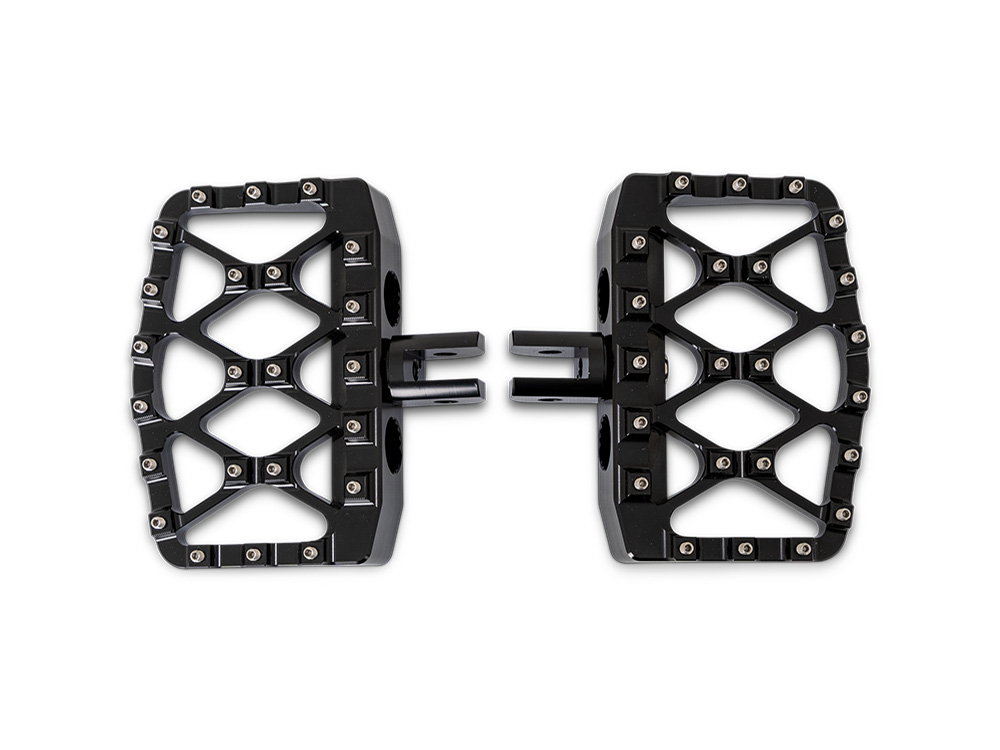 MX Evolution Mini Floorboards - Black. Fits Softail 2018up Front Rider