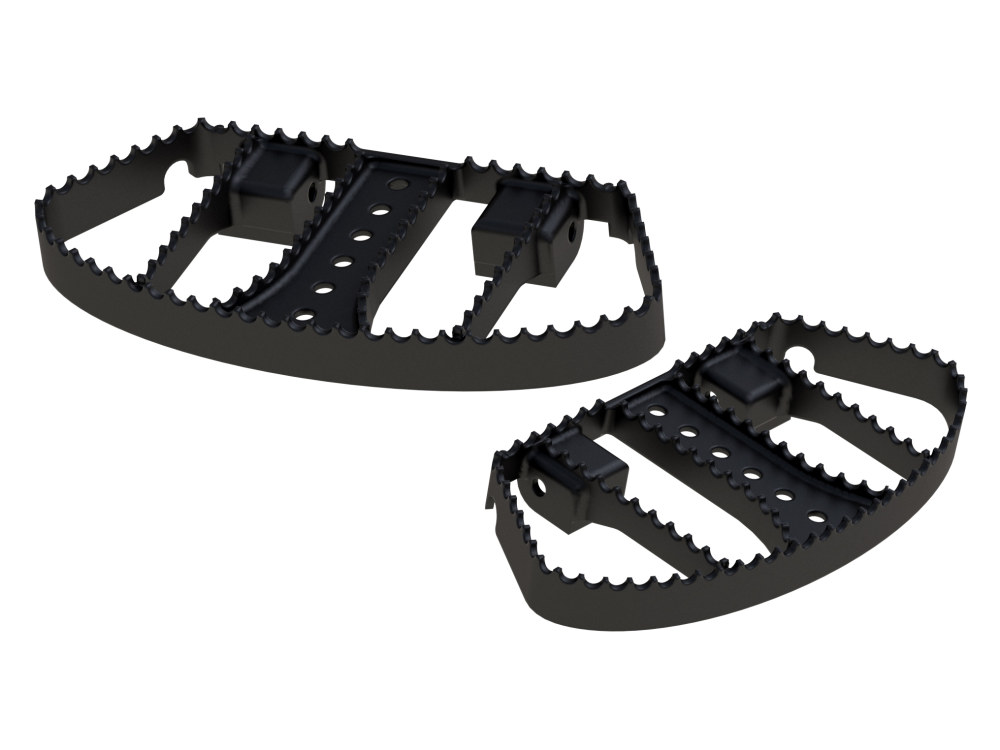 MX Style Floorboards – Black. Fits Touring 1982up, FL Softail 1986-2017 & Dyna Switchback 2012-2016.