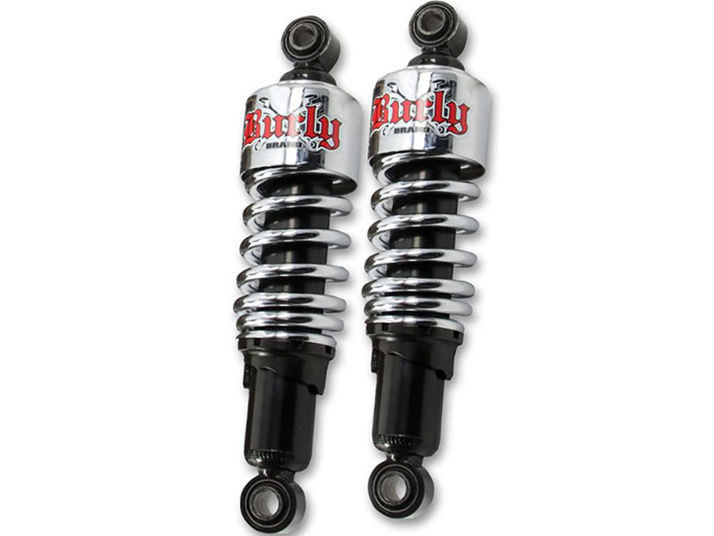 10-1/2in. Slammer Rear Shock Absorbers - Chrome. Fits Dyna 1991-2017.
