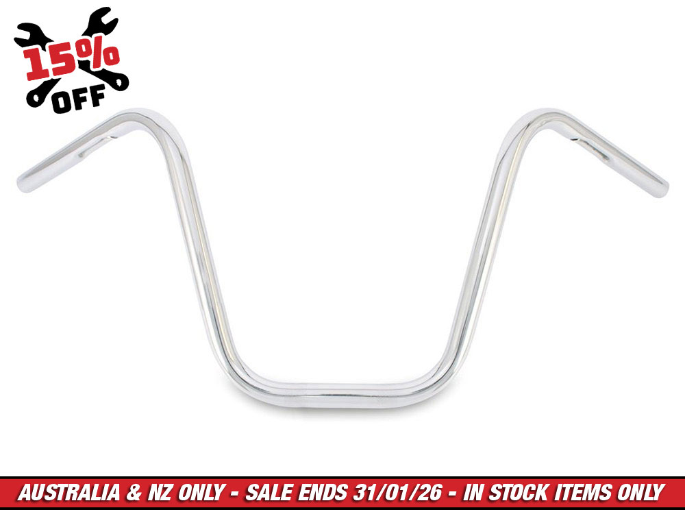12in. x 1in. Narrow Ape Hanger Handlebar - Chrome.