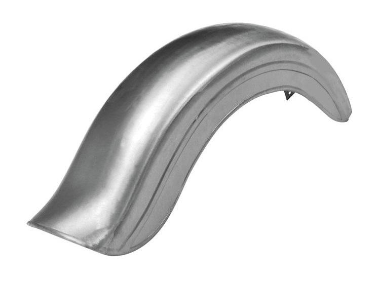 Rear Universal Fat Bob Style Fender with Left Side Chain Cut Away – Raw