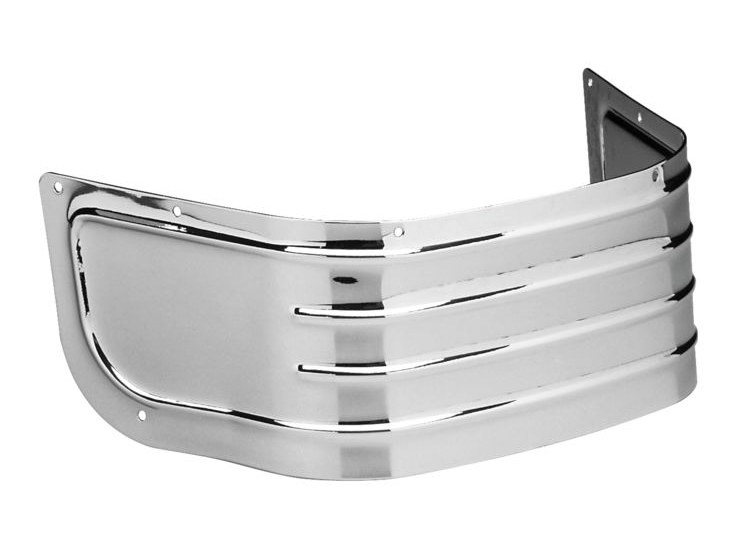 Lower Front Ribbed Fender Trim – Chrome. Fits Touring 1980-2013 & FL Softail 1986-2008.