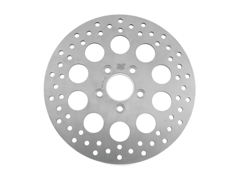 11.5in. Rear Hole Design Disc Rotor – Silver. Fits Big Twin 1984up & Sportster 1984-2010.