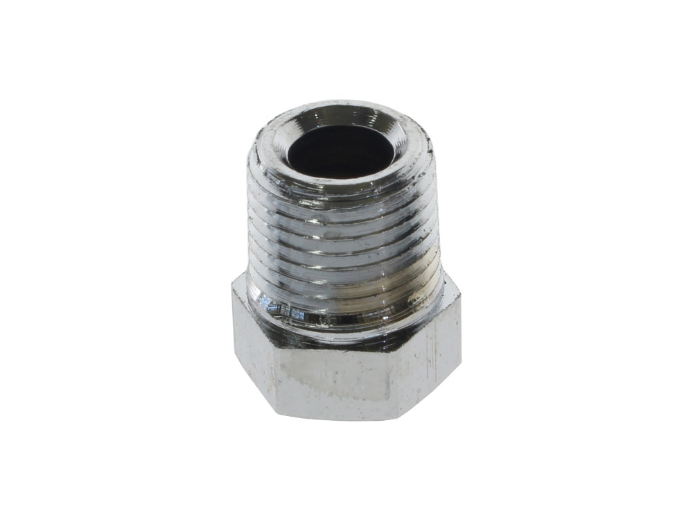 Pipe Plug – Chrome. Fits Oil Line with 1/8in. NPT Female Thread.