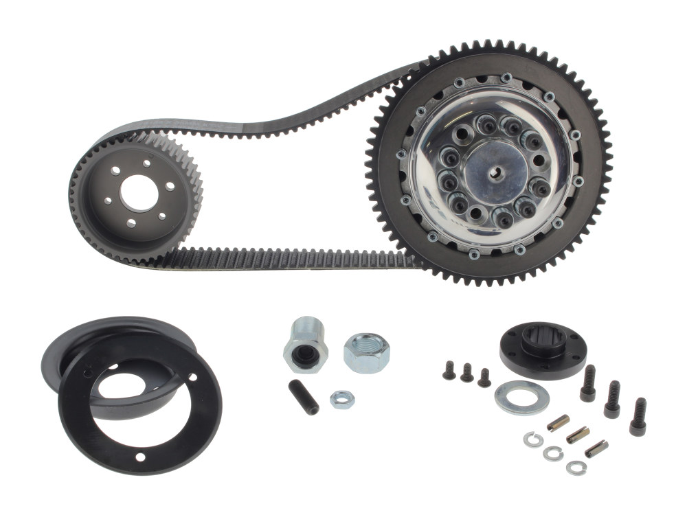 Closed Belt Drive Kit – 1-1/2in.. Fits 4Spd Big Twin 1970-1983 with Chain Final Drive, Includes Competitor Clutch.