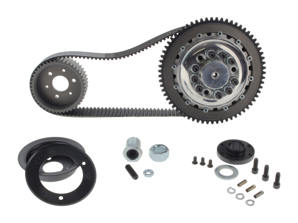 Closed Belt Drive Kit - 1-1/2in.. Fits 4Spd Big Twin 1970-1983 with Chain Final Drive, Includes Competitor Clutch.