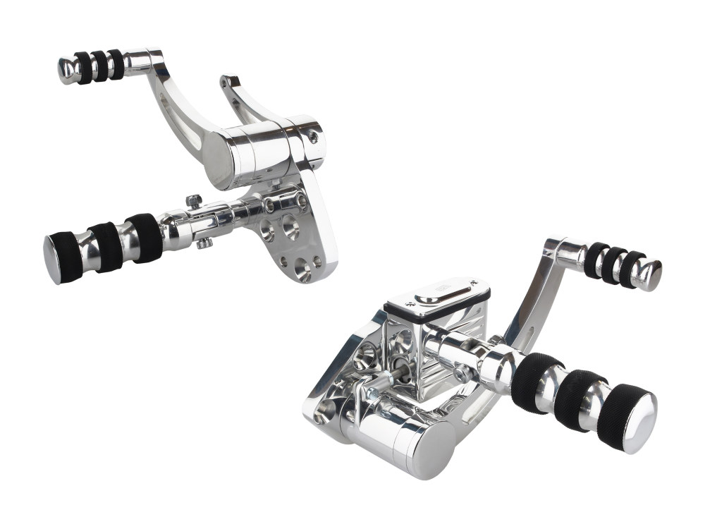 Standard Length Forward Controls - Chrome. Fits Softail 1984-1999 & 4Spd Big Twins 1936-1986