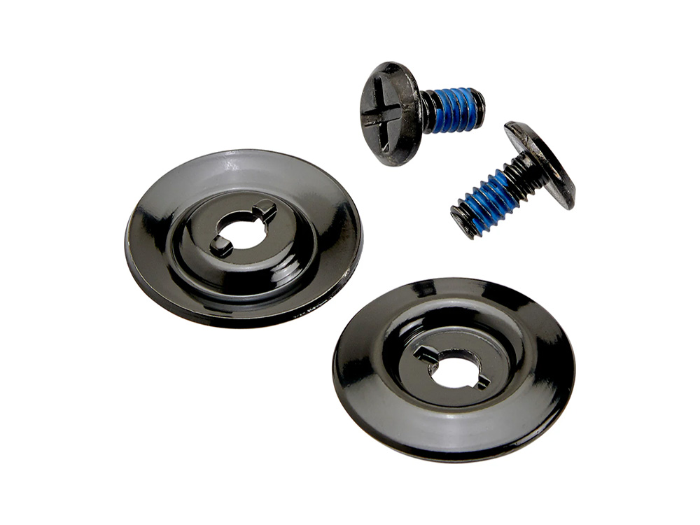 BIL Hardware Kit - Black Screw with Black Baseplate. Fits Biltwell Gringo S and Lane Splitter Helmets