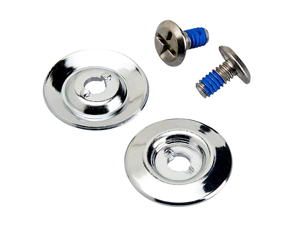 BIL Hardware Kit - Stainless Screw with Chrome Baseplate. Fits Biltwell Gringo S and Lane Splitter Helmets