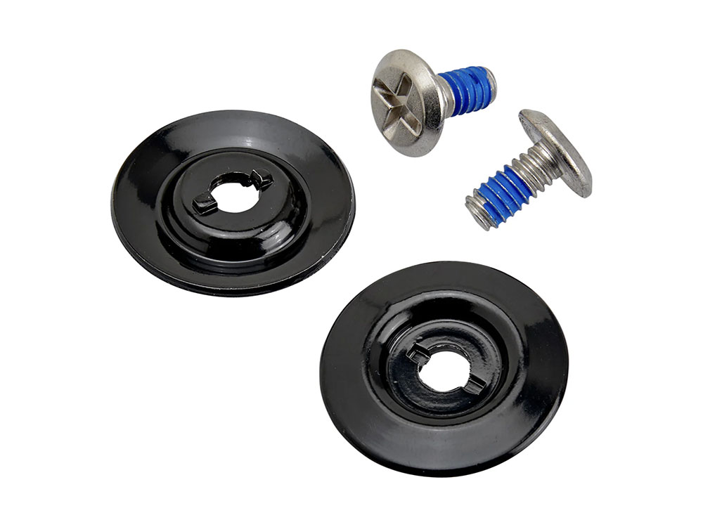 BIL Hardware Kit - Stainless Screw with Black Baseplate. Fits Biltwell Gringo S and Lane Splitter Helmets