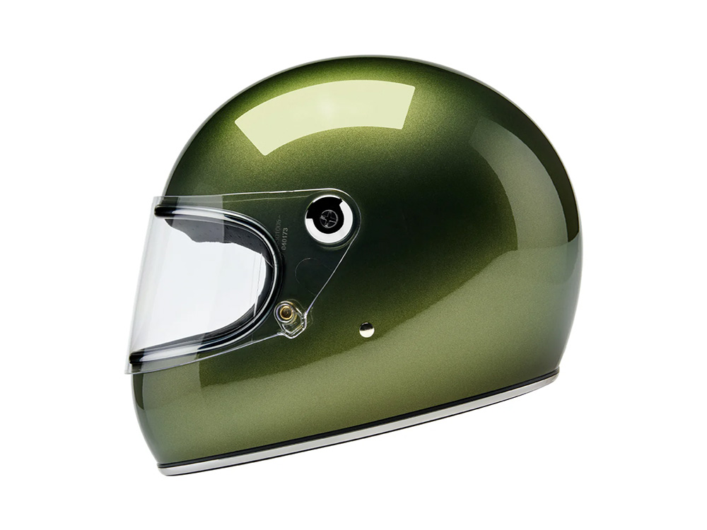BIL Gringo S Helmet - Metallic Dart Green. Size Large with ECE R22.06 Compliance