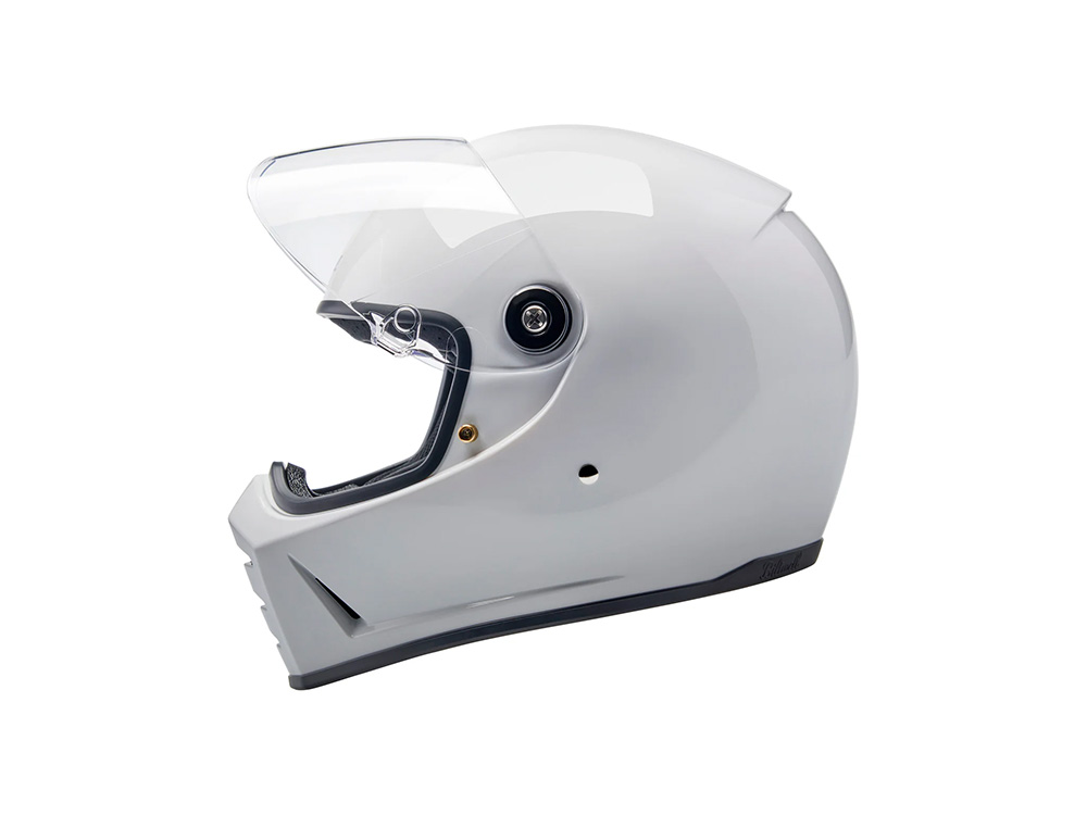 BIL Lane Splitter Helmet - Gloss White. Size Large with ECE R22.06 Compliance