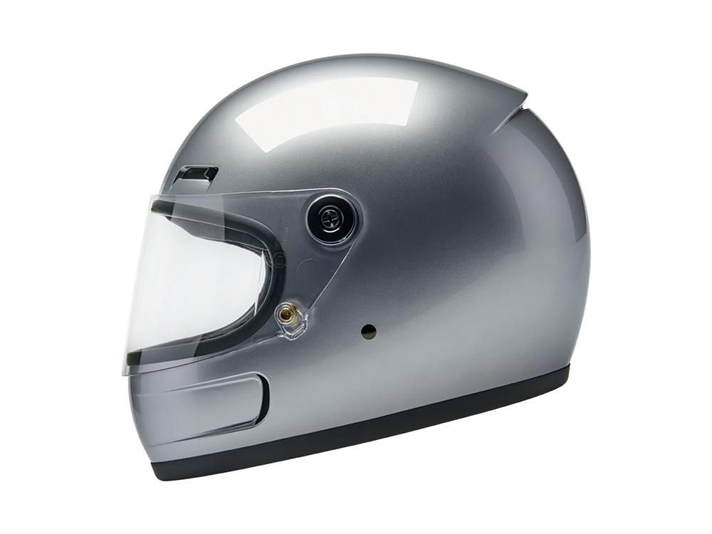 BIL Gringo SV Helmet - Gloss Silver. Size Large with ECE R22.06 Compliance