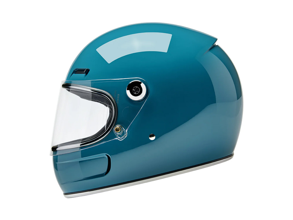 BIL Gringo SV Helmet - Gloss Atlantic Teal. Size Large with ECE R22.06 Compliance