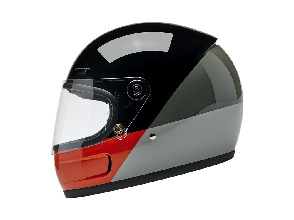 BIL Gringo SV Helmet - Intersection Black, Orange & Grey. Size Medium with ECE R22.06 Compliance
