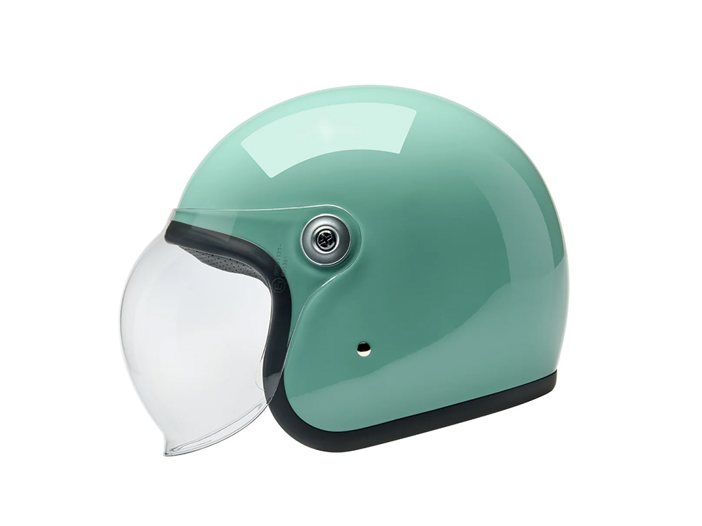 BIL Tahoe Open Face Helmet - Gloss Mint Julep. Size Medium with ECE R22.06 Compliance