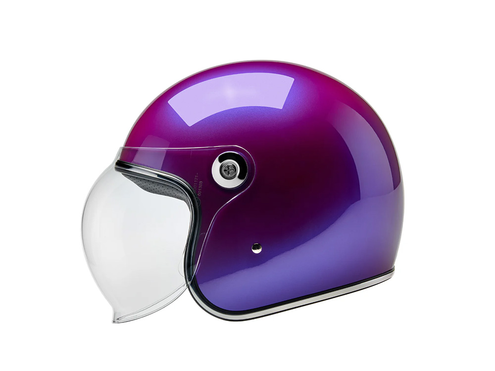 BIL Tahoe Open Face Helmet - Metallic Grape. Size Large with ECE R22.06 Compliance