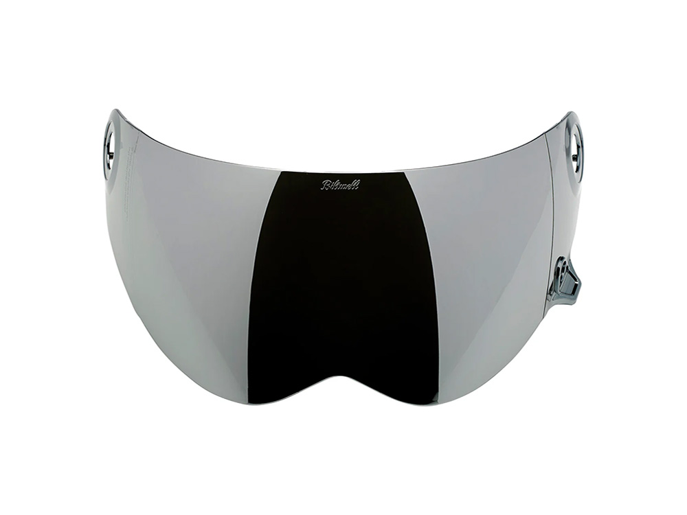 BIL Lane Splitter Shield Visor - Chrome Mirror. Fits All Lane Splitter Helmets