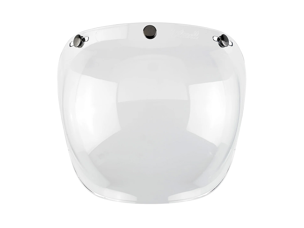 BIL Bubble Shield Visor - Clear. Fits Gringo Helmets & Most Helmets With 3 Studs Along The Top
