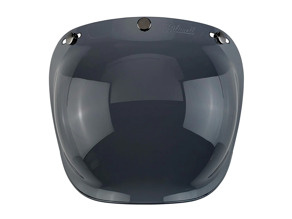 BIL Bubble Shield Visor - Smoke. Fits Gringo Helmets & Most Helmets With 3 Studs Along The Top