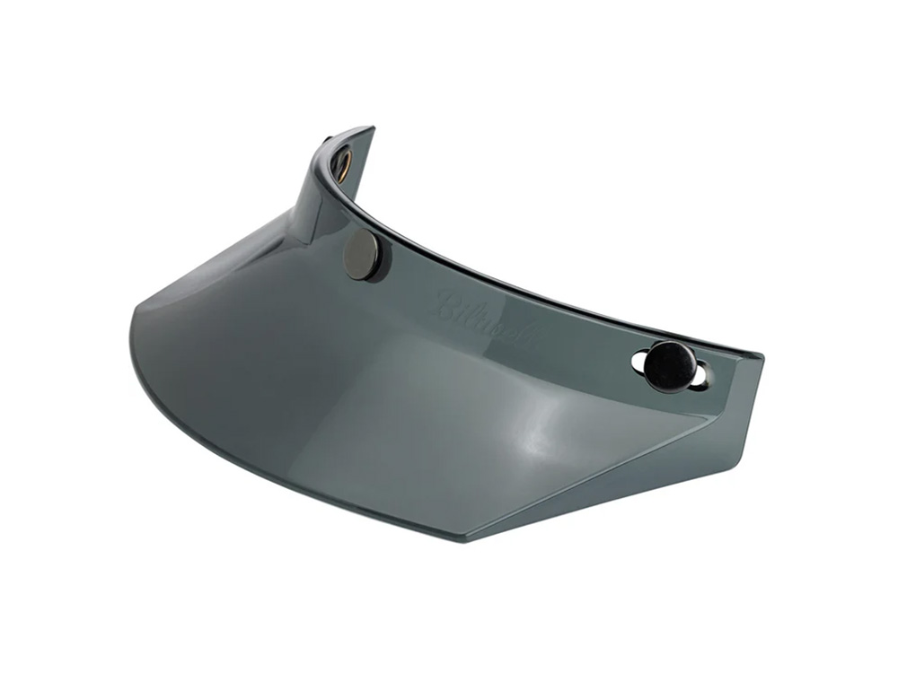 BIL Moto Visor - Smoke Translucent. Fits Gringo Helmets & Most Helmets With 3 Studs Along The Top