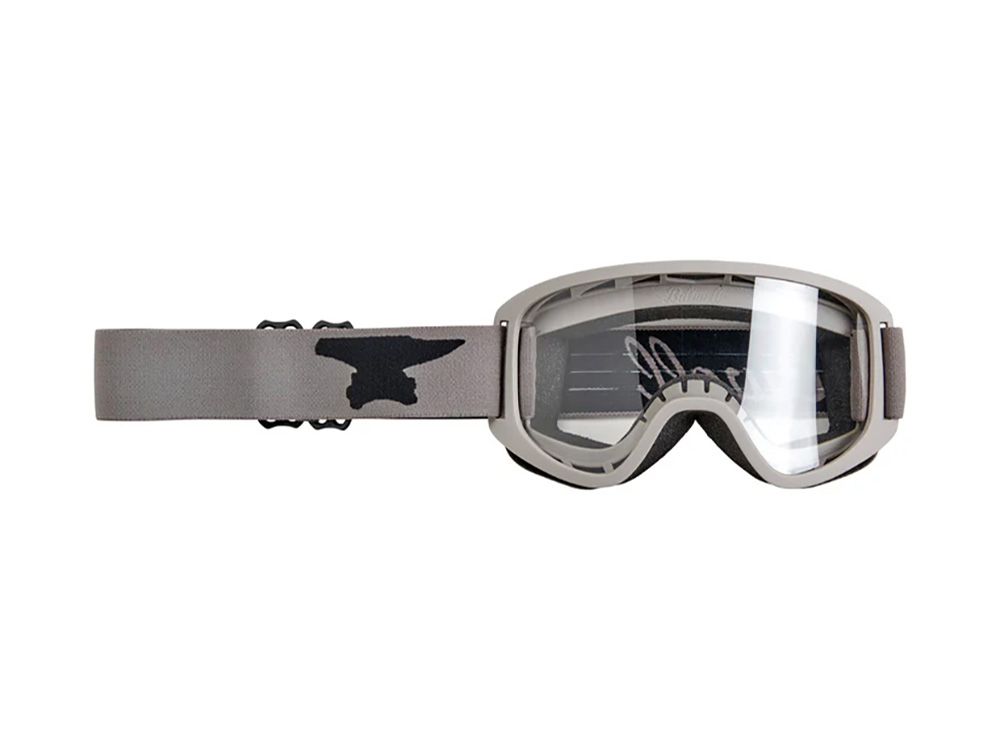 BIL Biltwell Moto 2.0 Googles - Titanium & Black Script