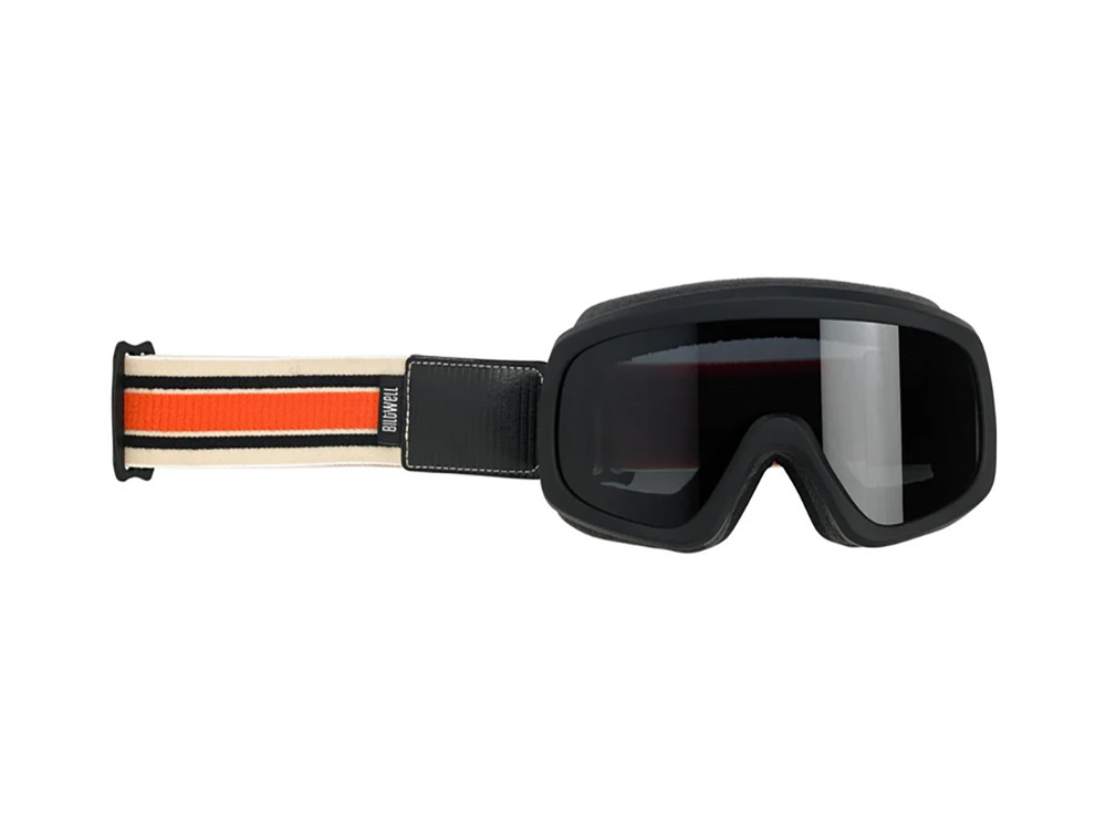 BIL Biltwell Overland 2.0 Googles - Racer Satin Black, Cream & Orange
