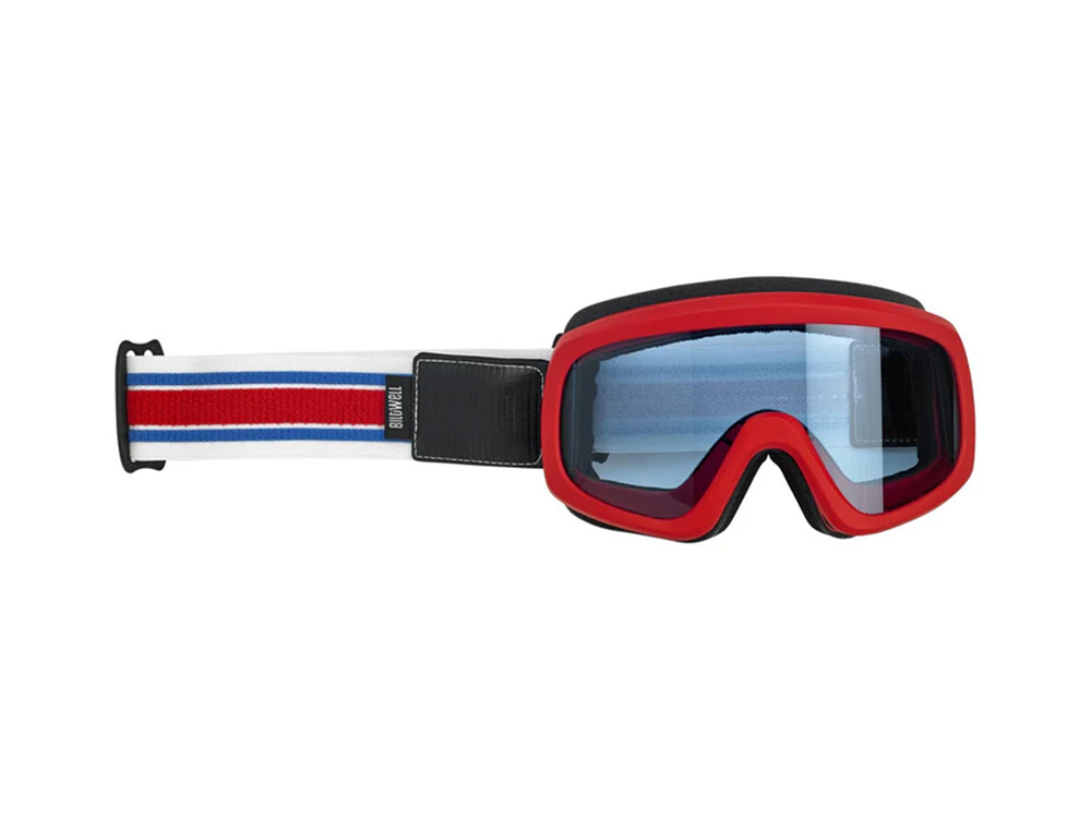 BIL Biltwell Overland 2.0 Googles - Racer Red, White & Blue