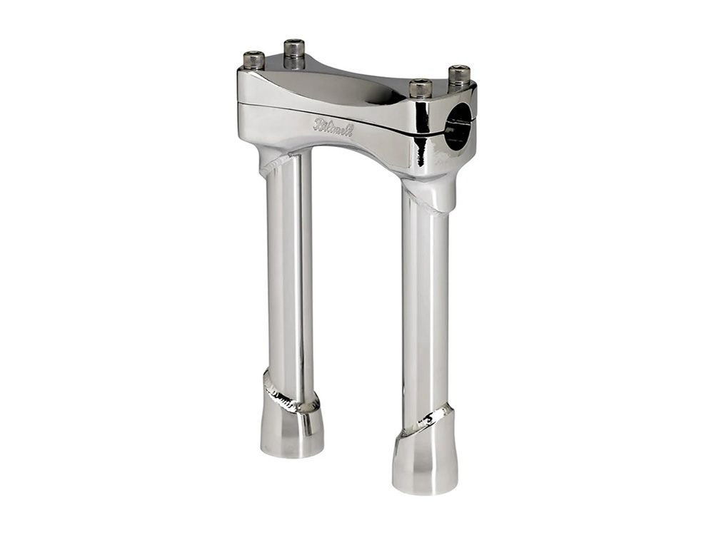 BIL 8in. Straight Murdock Risers - Chrome. Fits 1in. Handlebar