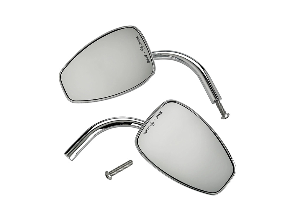 BIL Teardrop Utility Mirrors - Chrome. Left and Right Set